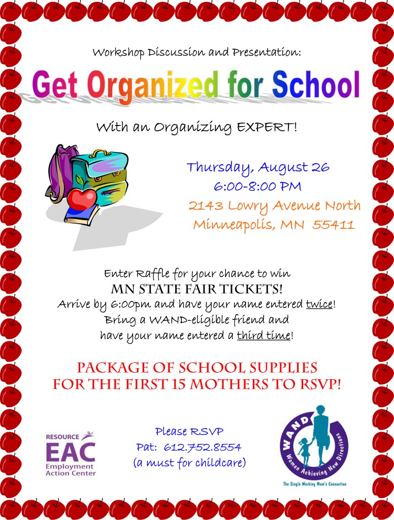 Organizing for School - even for single mothers