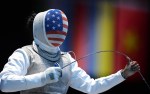 United state Olympic fencer Nzingha Prescod http://www.boston.com/bigpicture/2012/08/london_2012_olympics.html